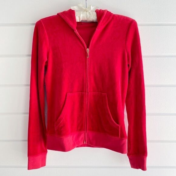 Juicy Couture RARE Original Gold Swirl Leaf Contour Velour Full Zip Track Jacket - Picture 4 of 16